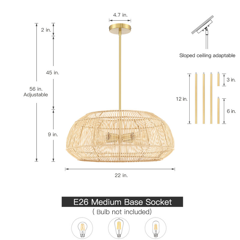 Bay Isle Home Tamil 4 Light Dimmable Geometric Chandelier & Reviews Wayfair